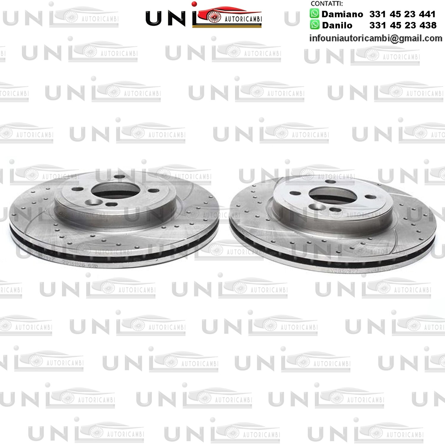 2X Dischi Sportivi Anteriori Baffati Forati Mini R50,R53/Cooper /One /Works /Cabriolet Cooper