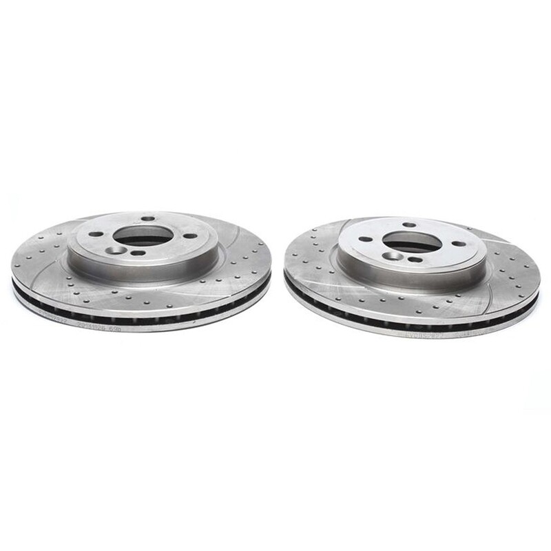 2X Dischi Sportivi Anteriori Baffati Forati Mini R50,R53/Cooper /One /Works /Cabriolet Cooper