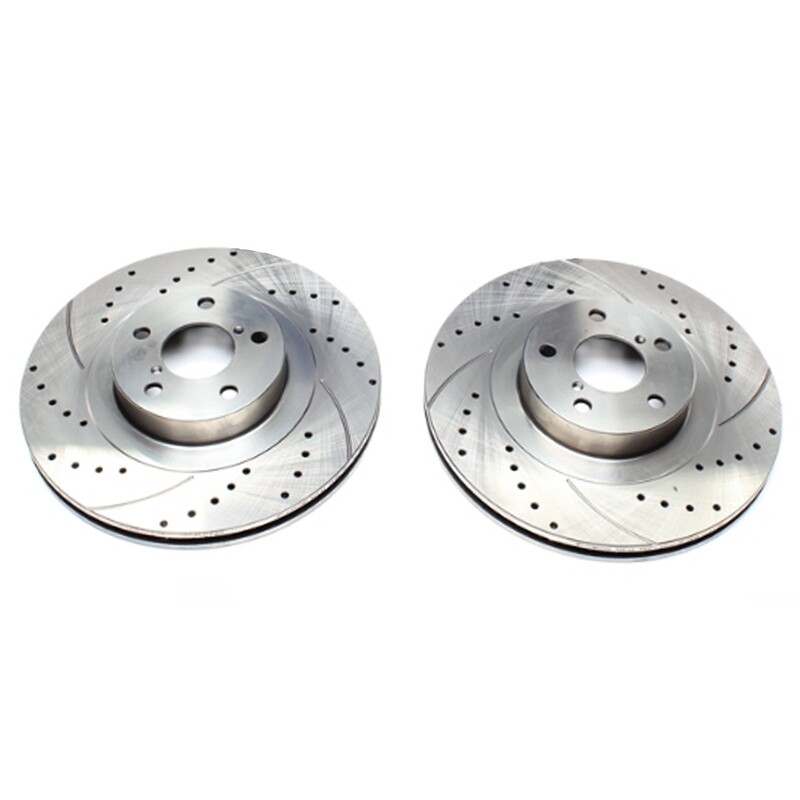 2X Dischi Sportivi Autoventilati Anteriori Baffati Forati Subaru BRZ / Forester / Impreza / Legacy IV+V / Outback / XV