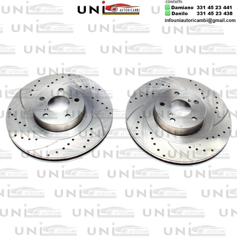 2X Dischi Sportivi Autoventilati Anteriori Baffati Forati Subaru BRZ / Forester / Impreza / Legacy IV+V / Outback / XV