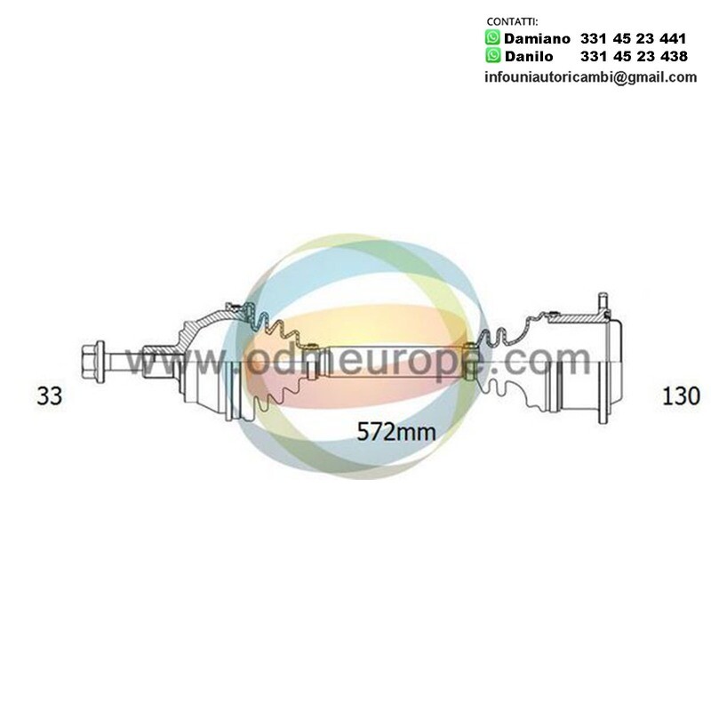 SEMIASSE MANUALE ANTERIORE SINISTRO Audi 80 [8C, B4] da 1991 a 1995