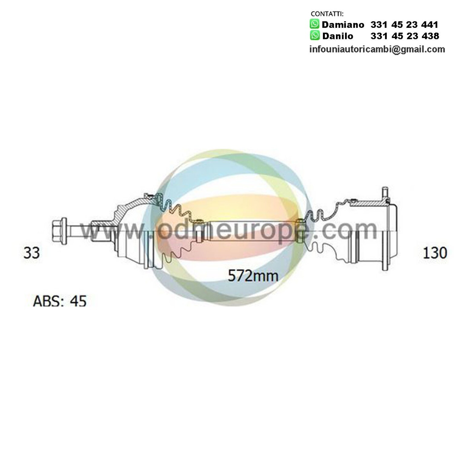 SEMIASSE MANUALE ANTERIORE SINISTRO Audi 80 [8C, B4] da 1991 a 1995