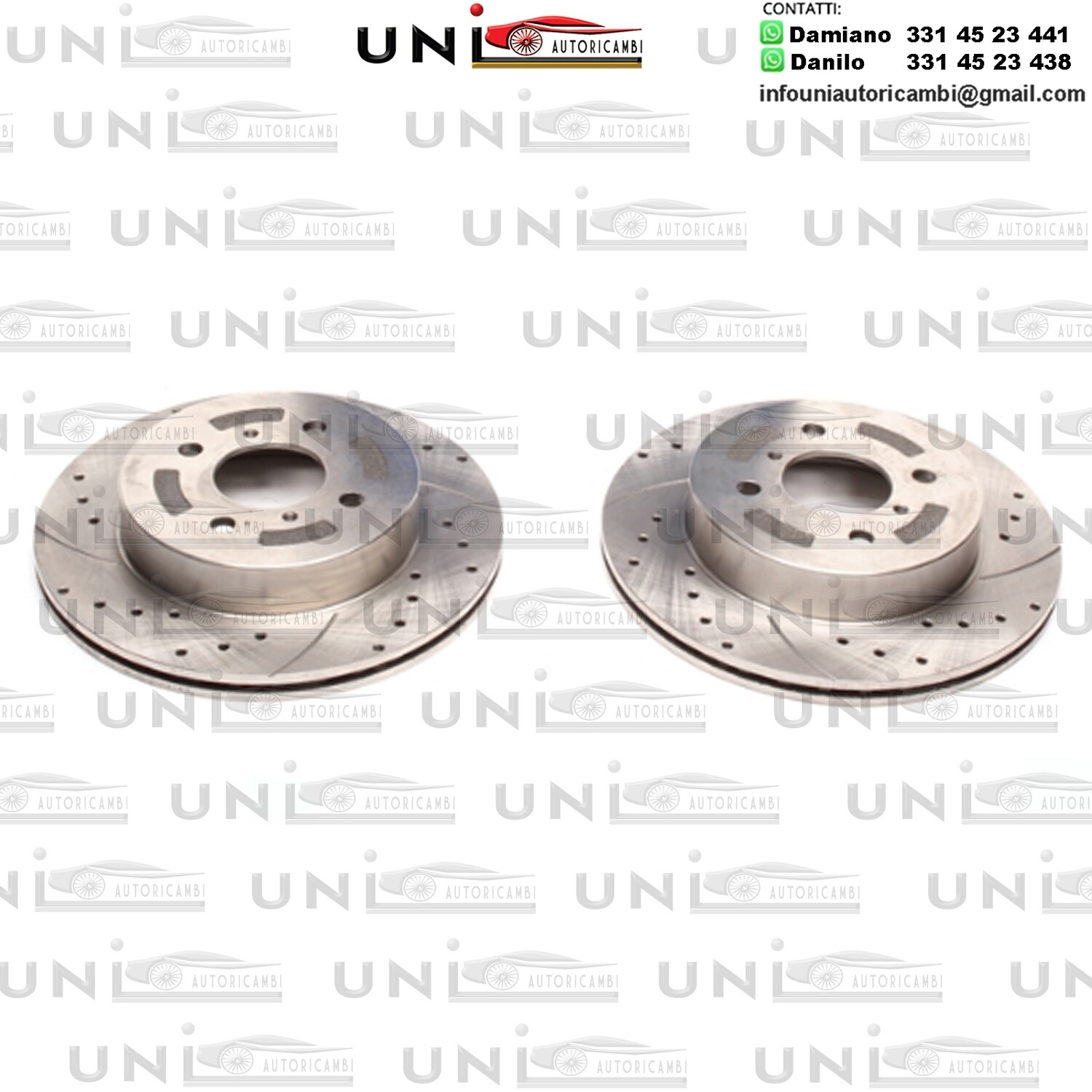 2X Dischi Sportivi Autoventilati Anteriori Baffati Forati passend für Suzuki Ignis