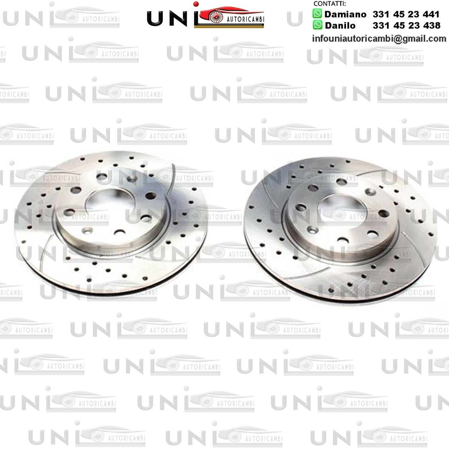 2X Dischi Sportivi Anteriori Baffati Forati Chevrolet Aveo Schrägheck/Aveo Stufenheck/Kalos Stufenheck/Spark