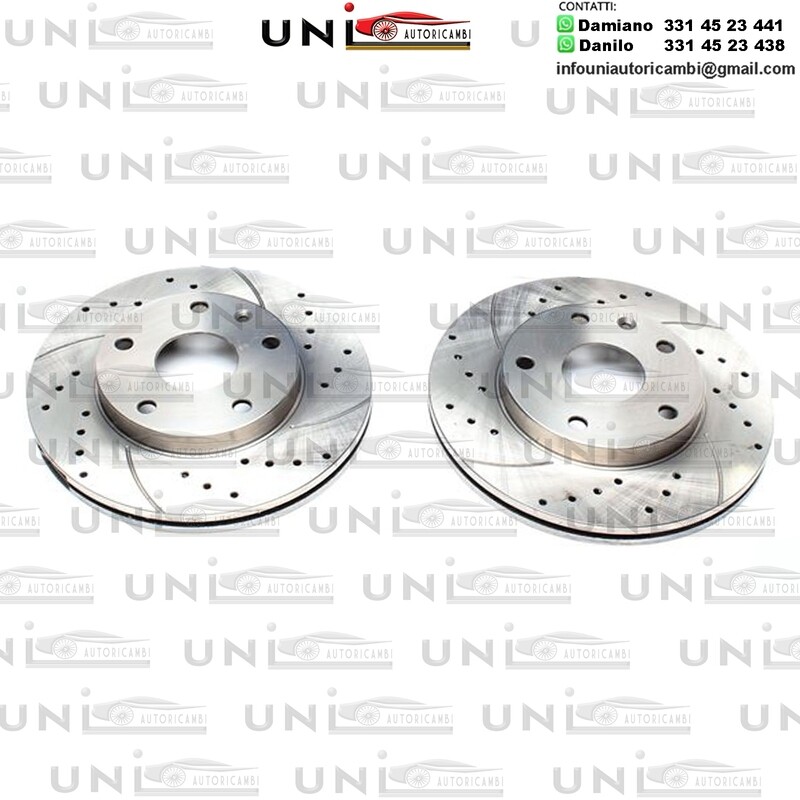 2X Dischi Sportivi Anteriori Baffati Forati Daewoo Leganza (KLAV) da 07.2000 a 04.2004