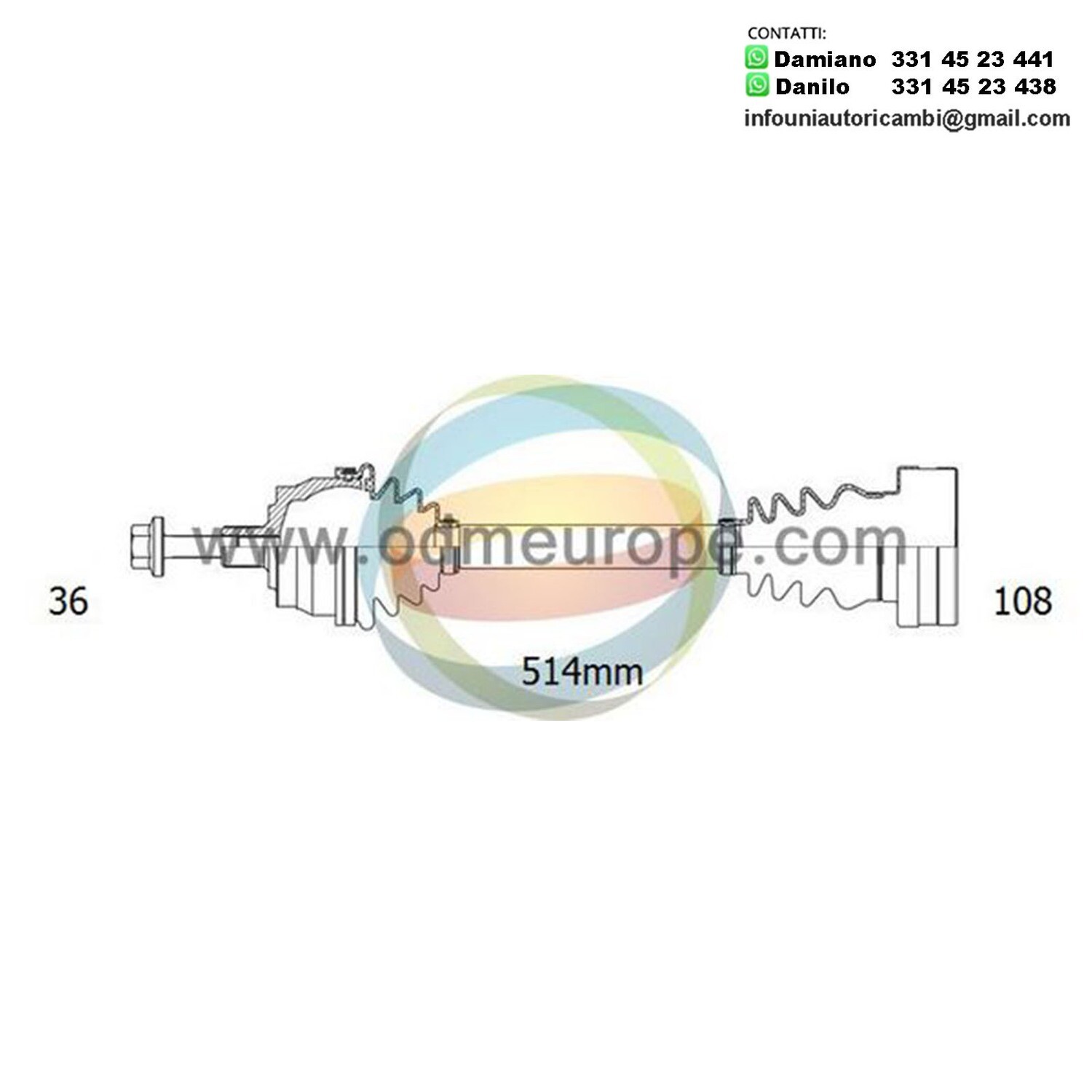 SEMIASSE MANUALE ANTERIORE SINISTRO Audi A3 [8P1] / Seat Leon [1P1] / Skoda Superb III / Volkswagen Caddy III [Variant]