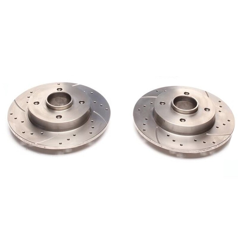 2X Dischi Sportivi Posteriori Baffati Forati Citroën C4 II / DS4 / Peugeot 308 / 308 SW / 308CC