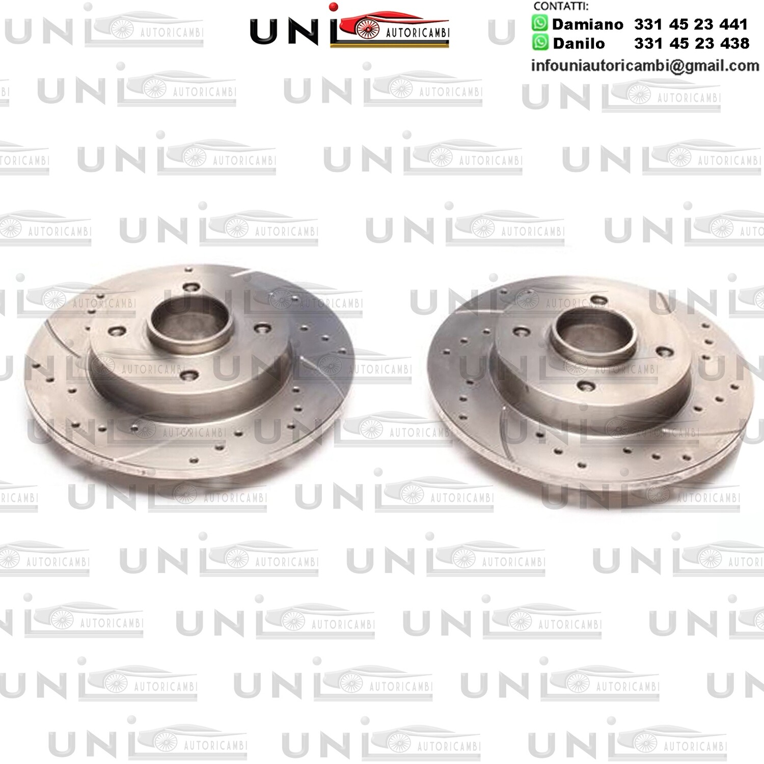 2X Dischi Sportivi Posteriori Baffati Forati Citroën C4 II / DS4 / Peugeot 308 / 308 SW / 308CC