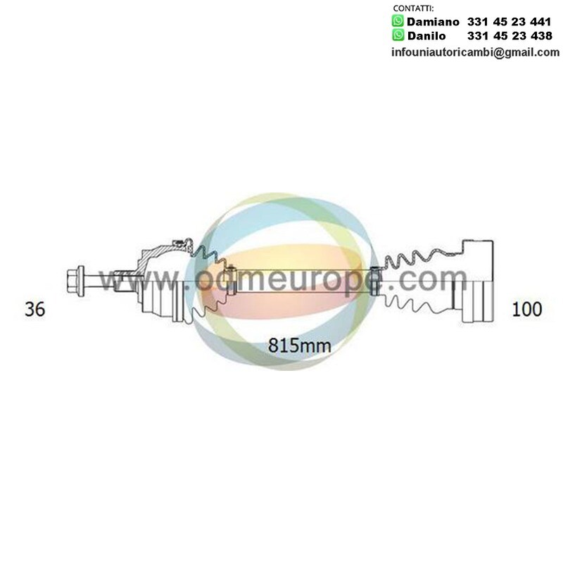 SEMIASSE ANTERIORE DESTRO Seat Leon [5F1] / Skoda Octavia III [Combi] / Volkswagen Caddy III [Variant] da 2009 a 2020