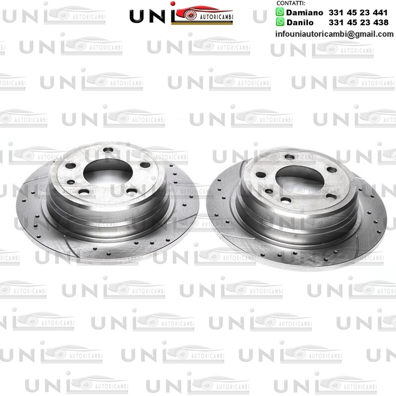 2X Dischi Sportivi Posteriori Baffati Forati BMW Alpina / 5er Serie / 6er Serie