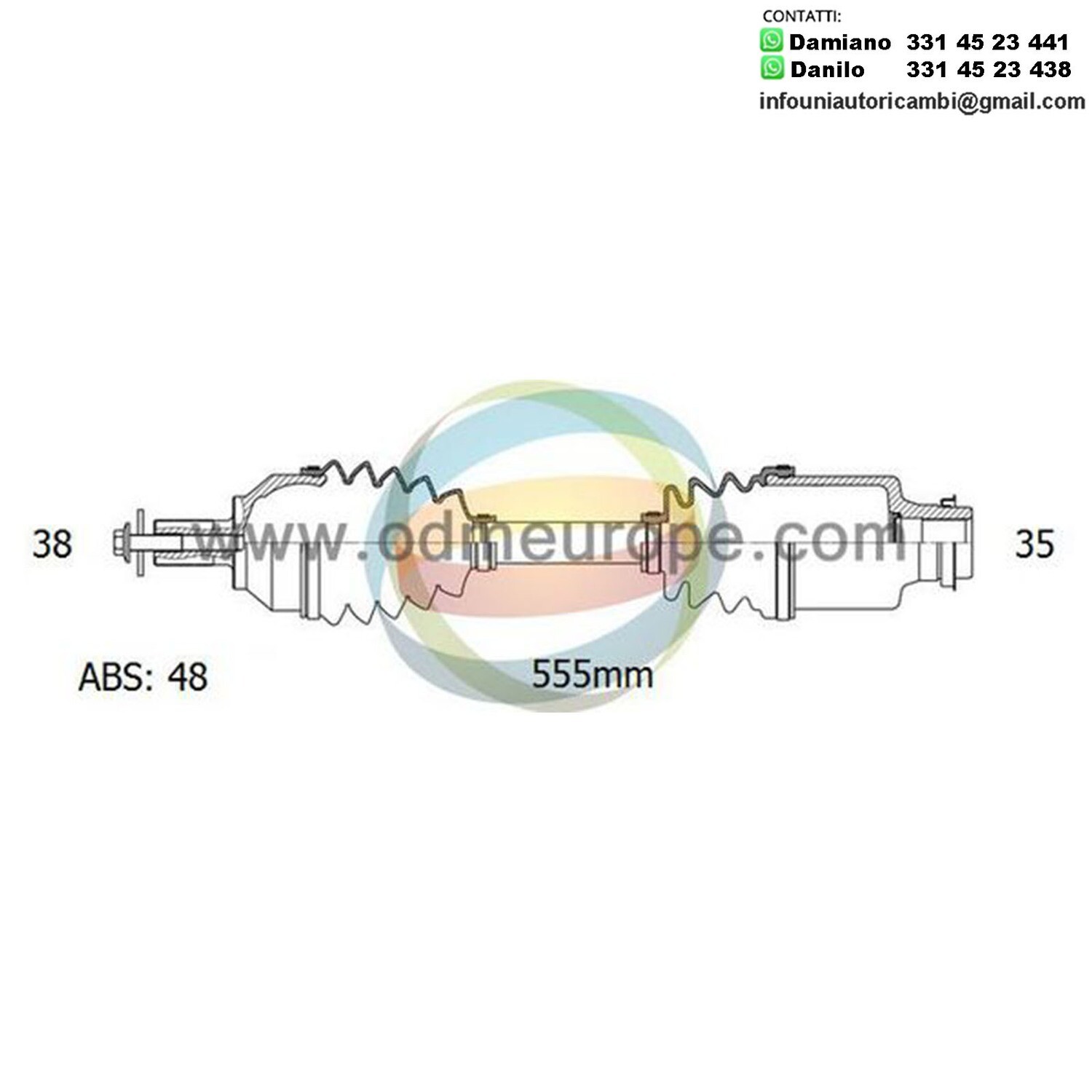 SEMIASSE MANUALE ANTERIORE DESTRO Ford Galaxy / Seat Alhambra / Volkswagen Sharan da 1995 a 2001