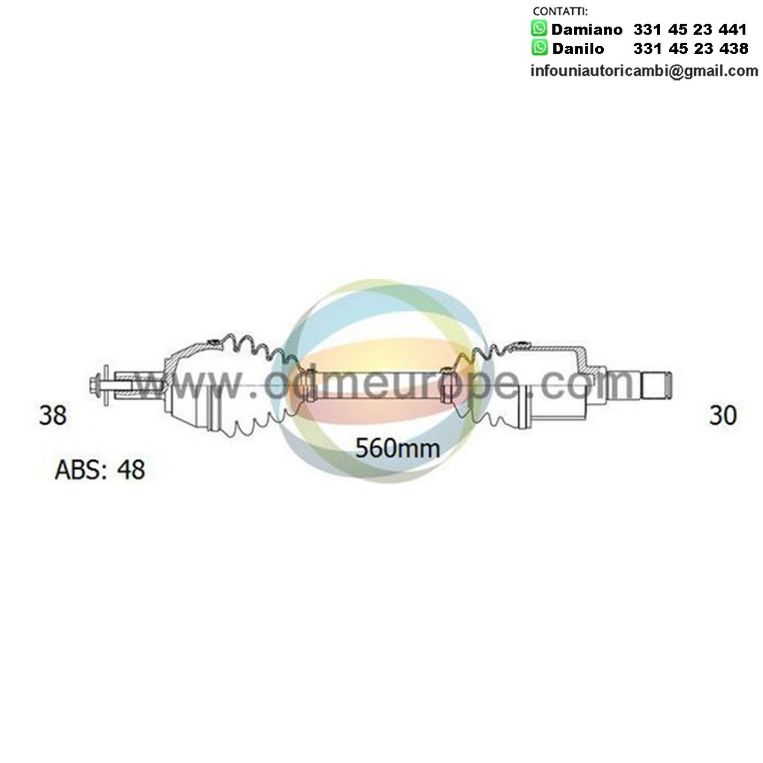 SEMIASSE AUTOMATICO ANTERIORE DESTRO Ford Galaxy / Seat Alhambra [4Drive] / Volkswagen Sharan [4motion] da 2000 a 2010