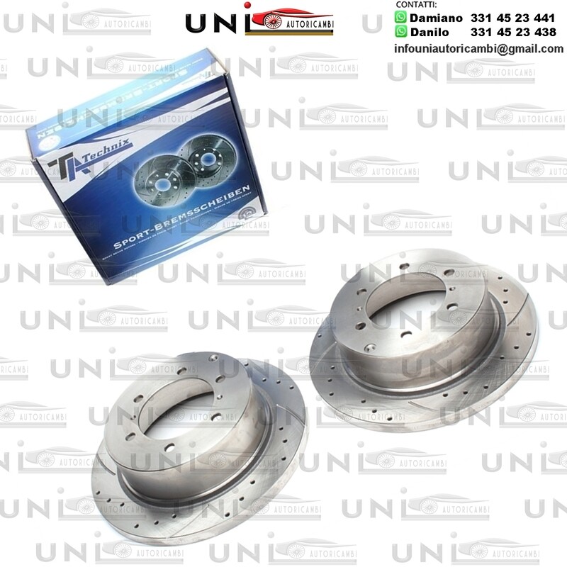 2X Dischi Sportivi Posteriori Mitsubishi Pajero II / Pajero III / Pajero Classic / Pajero Sport / L 400/Space Gear Bus