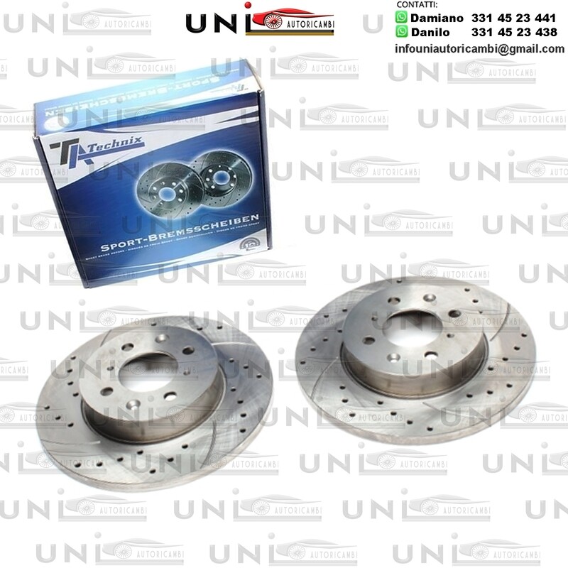 2X Dischi Sportivi Anteriori MG ZR Serie / Rover Streetwise / 25 / 200 / 400 Hatchback / 400