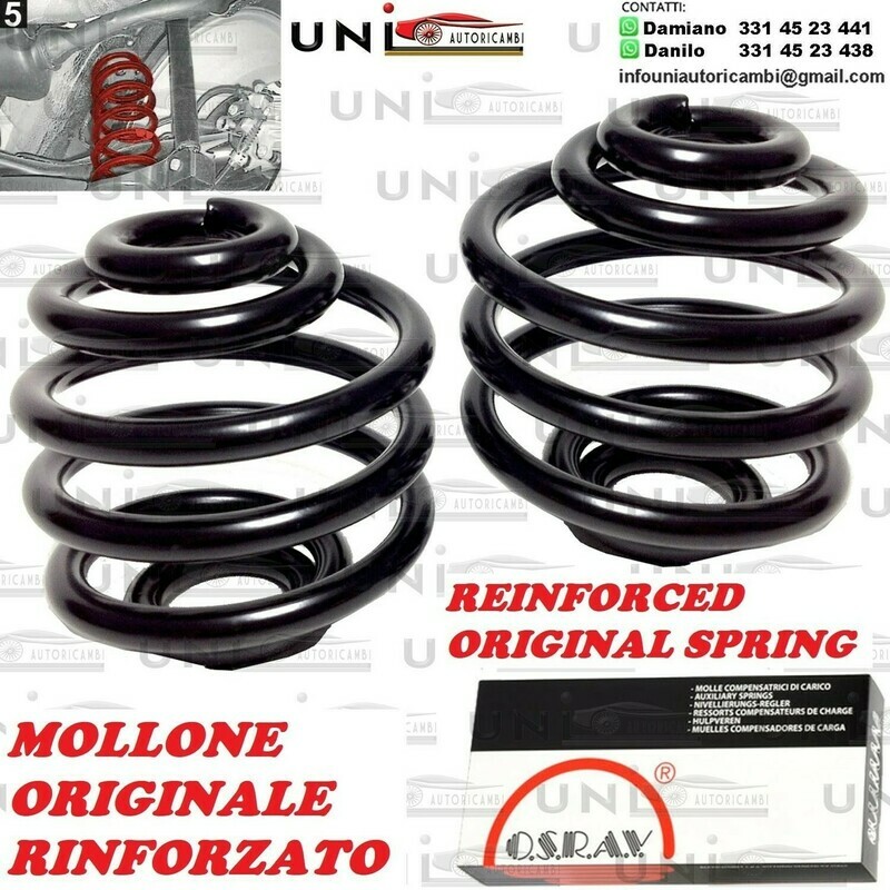 2X Molloni Originali da Carico Rinforzati Osrav Fiat Punto II Van / Punto II / da 09/1999 / 160KG