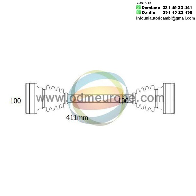 SEMIASSE MANUALE POSTERIORE SINISTRO / DESTRO Porsche 924 da 1975 a 1990