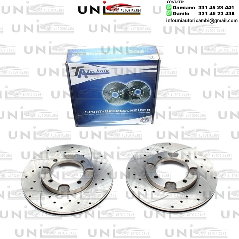 2X Dischi Sportivi Anteriori Mitsubishi Cordia / Colt I / II / III / Galant III / Lancer F II / III / Lancer III SW / Tredia