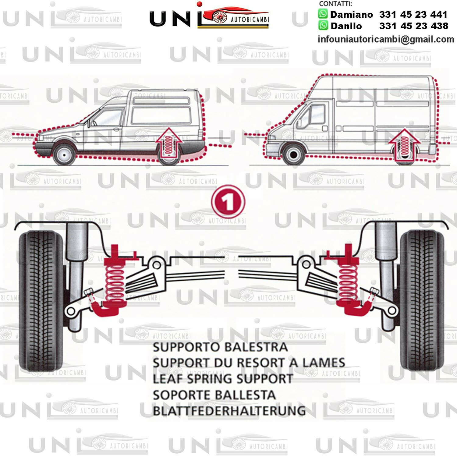 KIT 2 Molle Posteriori FORD / HYUNDAI / LANCIA