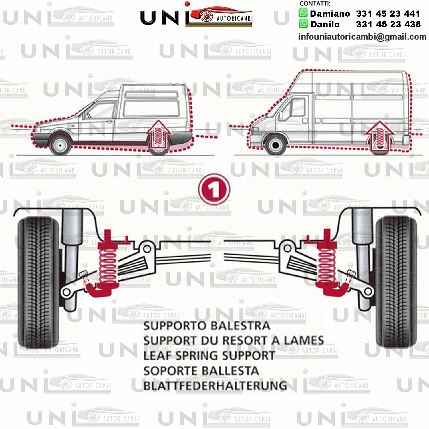 KIT 2 Molle Posteriori NISSAN / OPEL