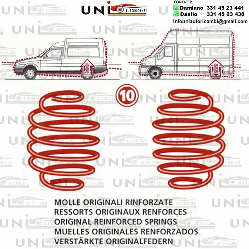 Kit Molle Stabilizzatrici da Carico Posteriori Rinforzate Audi A4 Berlina da 2008 a -