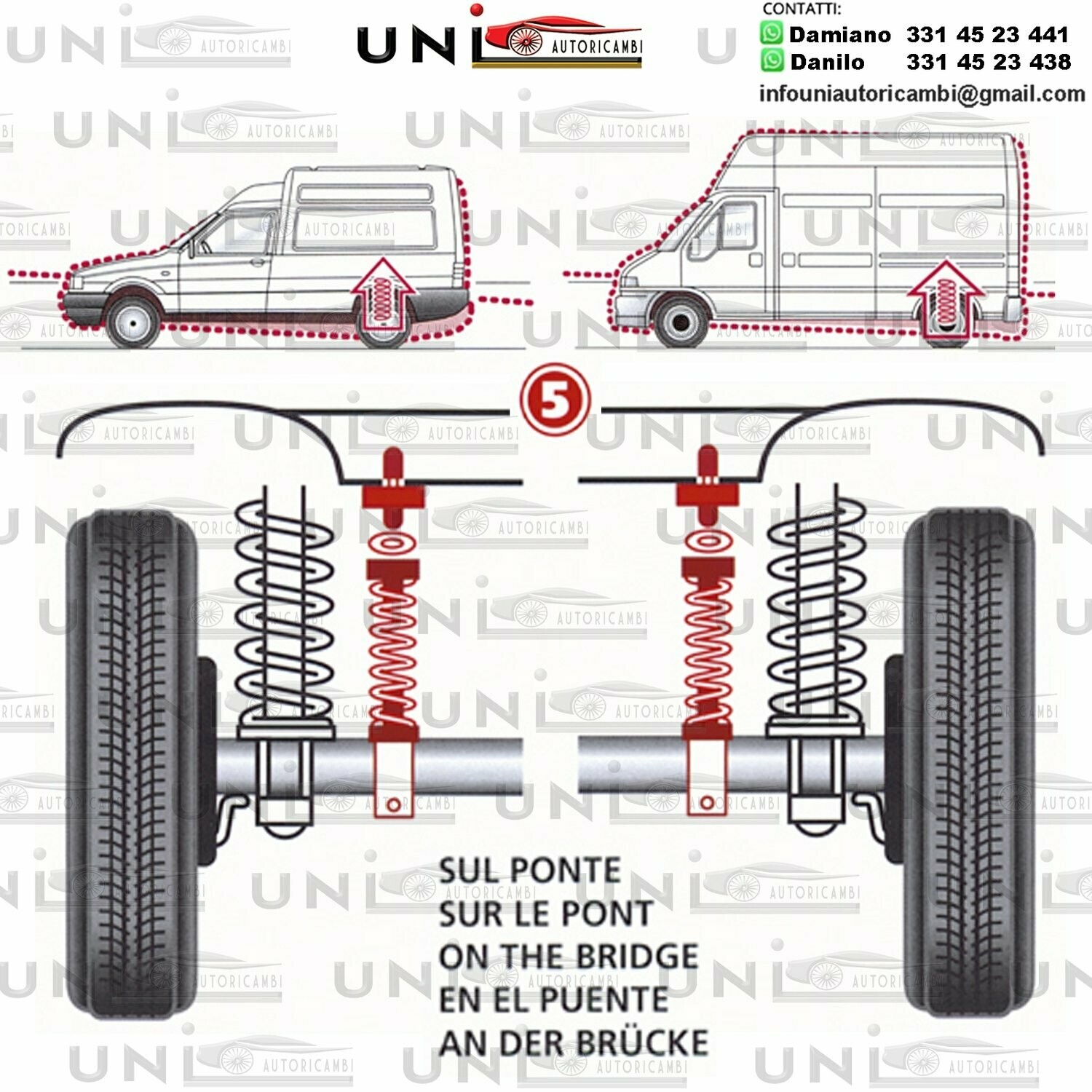 Kit Molle Stabilizzatrici da Carico Posteriori Chrysler Voyager 5 serie da 10.2007