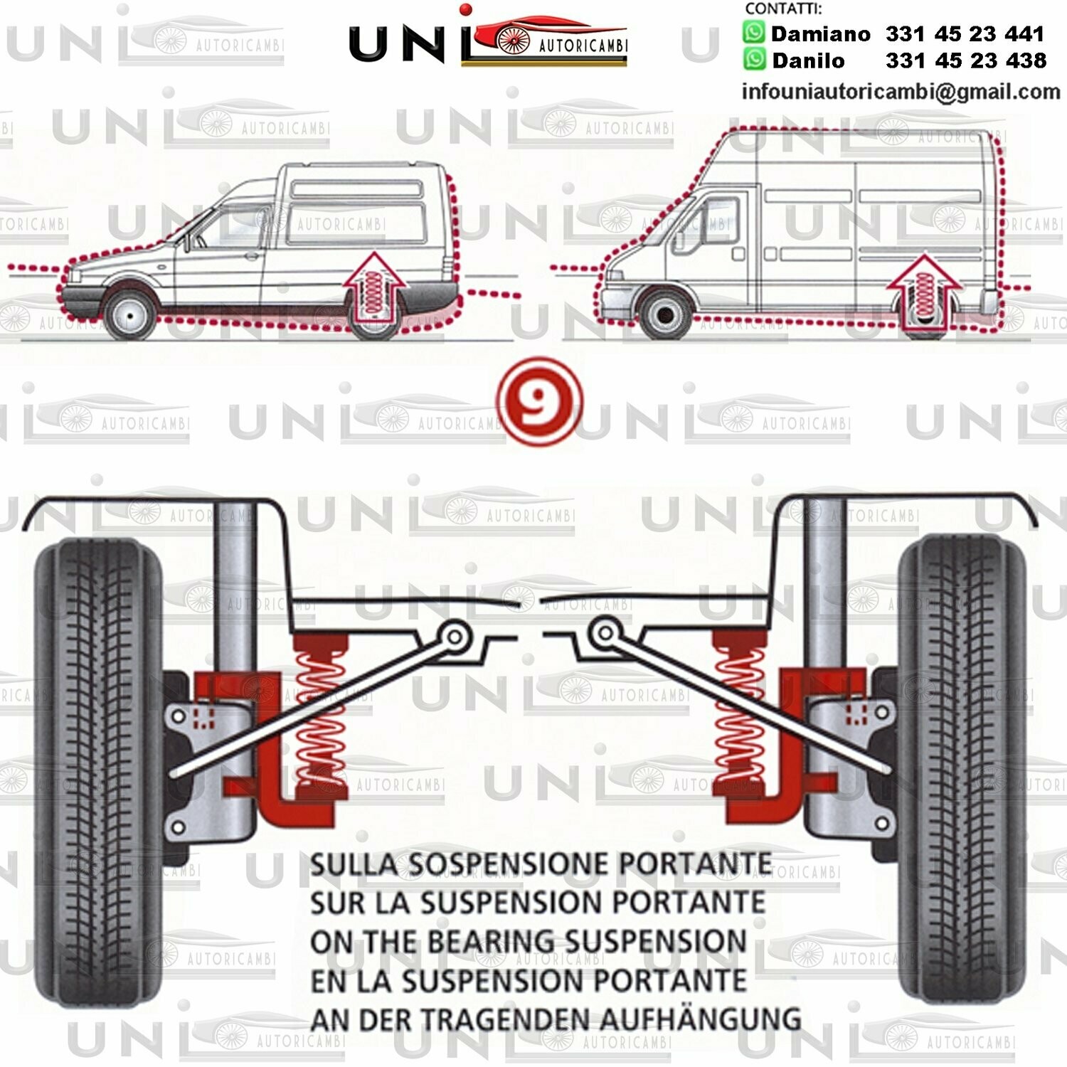 Kit Molle Stabilizzatrici da Carico Posteriori Lancia Beta coupe ’(828BC) Berlina 828B Gamma - Trevi 828 DB da 08.1973 a 01.1987