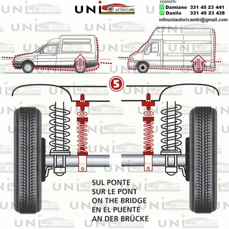 Kit Molle Stabilizzatrici da Carico Posteriori Volvo 740 / 760 / 940 1-2 s.  / 960 / S90 - V90  TUTTI I TIPI 744 - 745 da 08.1981 a 10.1998