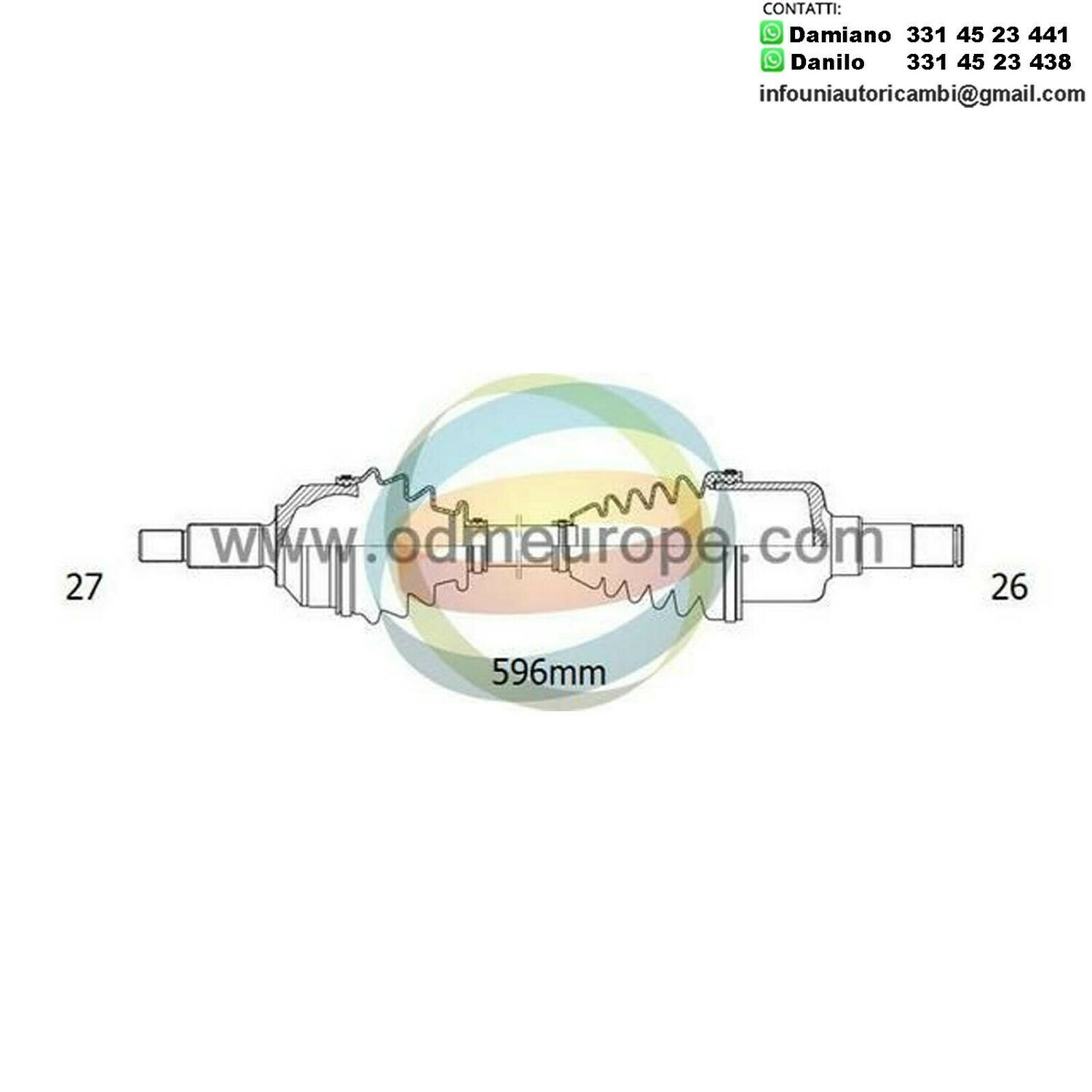 SEMIASSE/ALBERO MOTORE CAMBIO AUTOMATICO / MANUALE Chevrolet S10 da 1997 a 2005