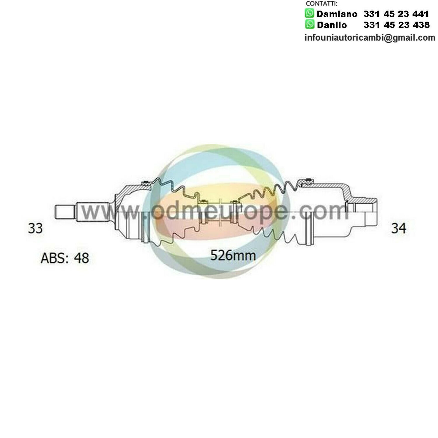 SEMIASSE/ALBERO MOTORE CAMBIO AUTOMATICO Chevrolet Beretta / Corsica / Pontiac Sunbird