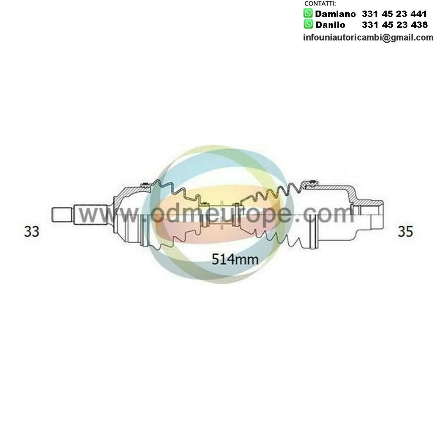 SEMIASSE/ALBERO MOTORE CAMBIO AUTOMATICO / MANUALE ANTERIORE SINISTRO Chevrolet Lumina [APV] / Pontiac Trans Sport