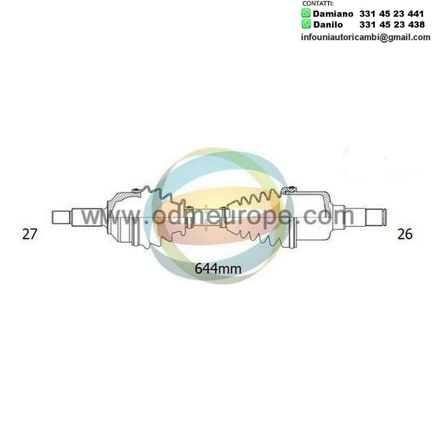 SEMIASSE/ALBERO MOTORE CAMBIO AUTOMATICO / MANUALE ANTERIORE Chevrolet S10 [Blazer] da 1997-2005