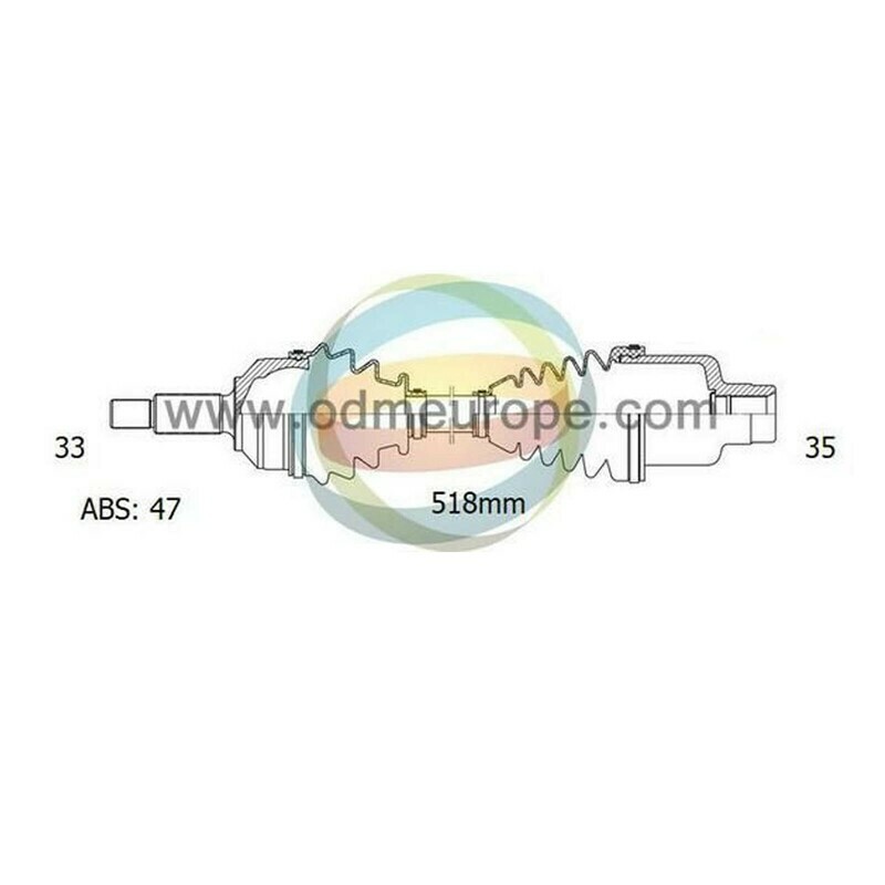 SEMIASSE/ALBERO MOTORE CAMBIO AUTOMATICO ANTERIORE SINISTRO Chevrolet Monte Carlo / Lumina da 1990 a 2000