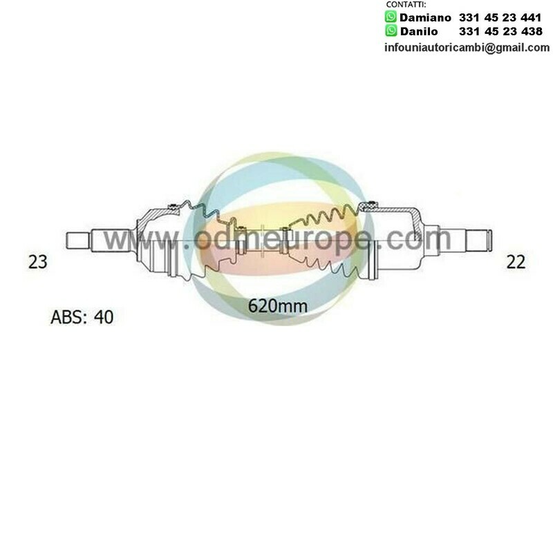 SEMIASSE/ALBERO MOTORE CAMBIO AUTOMATICO / MANUALE ANTERIORE SINISTRO CHEVROLET Matiz da 2005 a 2014 / Daewoo Matiz da 1998 a 2020