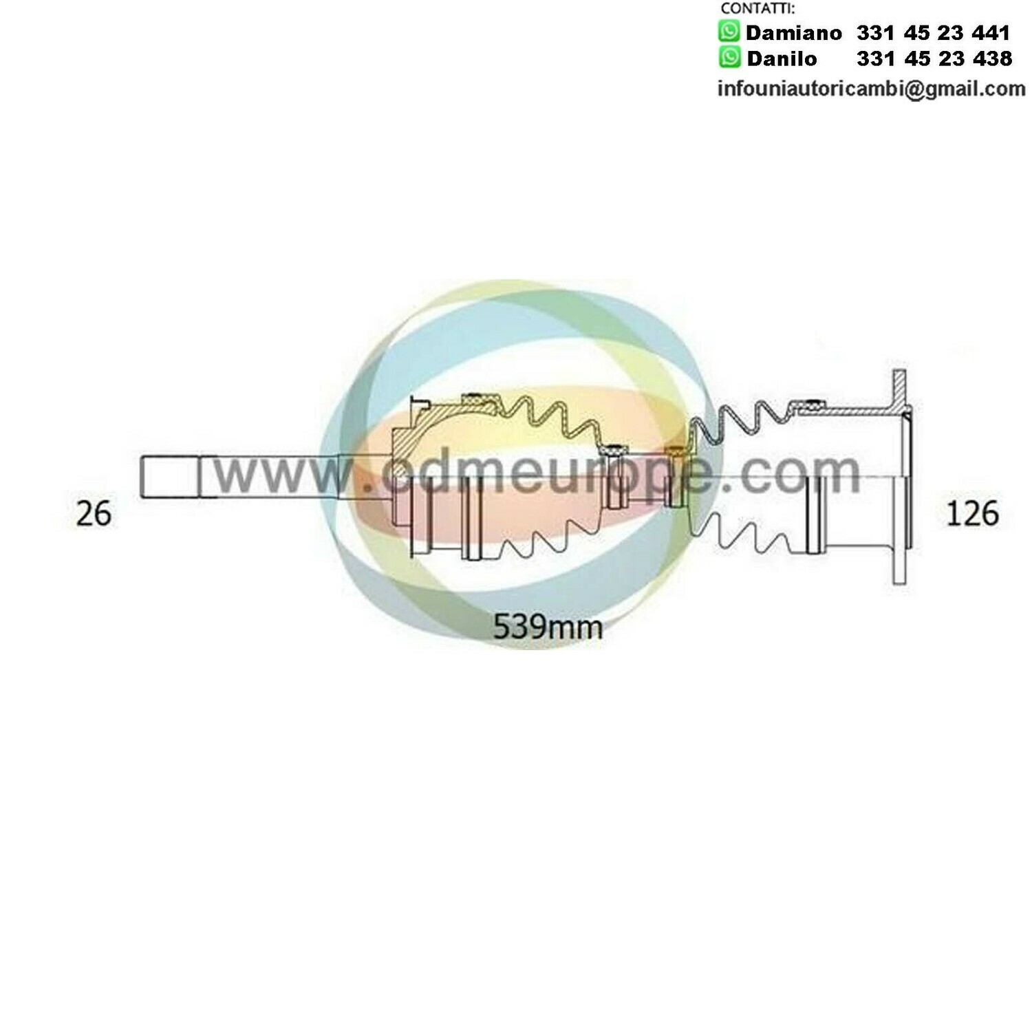 SEMIASSE/ALBERO MOTORE CAMBIO AUTOMATICO / MANUALE ANTERIORE SINISTRO Suzuki Grand Vitara XL-7 I da 1998 a 2006
