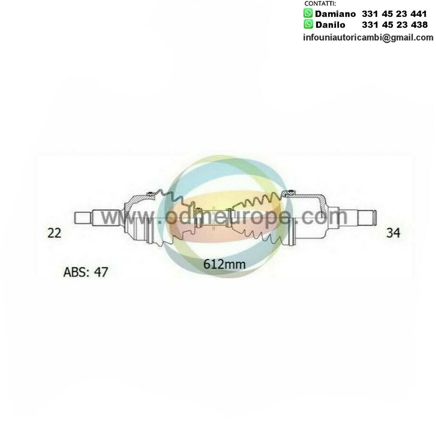SEMIASSE/ALBERO MOTORE CAMBIO MANUALE ANTERIORE SINISTRO Chevrolet Aveo / Kalos da 2003 a 2020 Daewoo Kalos da 2002 a 2020
