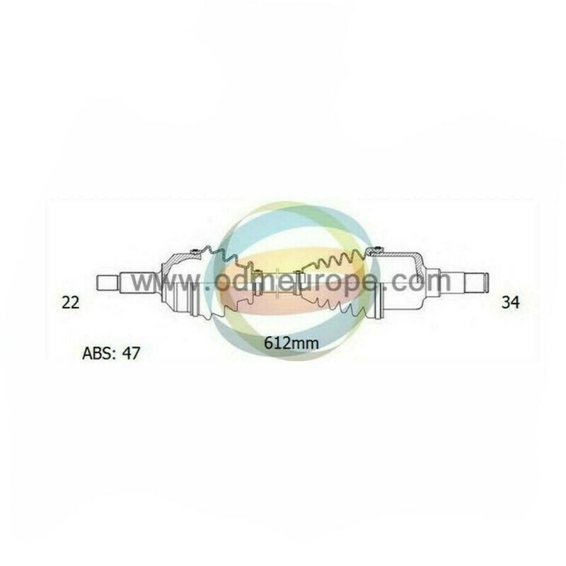 SEMIASSE/ALBERO MOTORE CAMBIO MANUALE ANTERIORE SINISTRO Chevrolet Aveo / Kalos da 2003 a 2020 Daewoo Kalos da 2002 a 2020