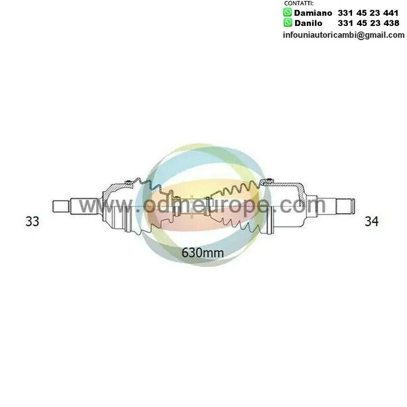 SEMIASSE/ALBERO MOTORE CAMBIO MANUALE ANTERIORE SINISTRO Chevrolet Cruze da 2009 a 2020