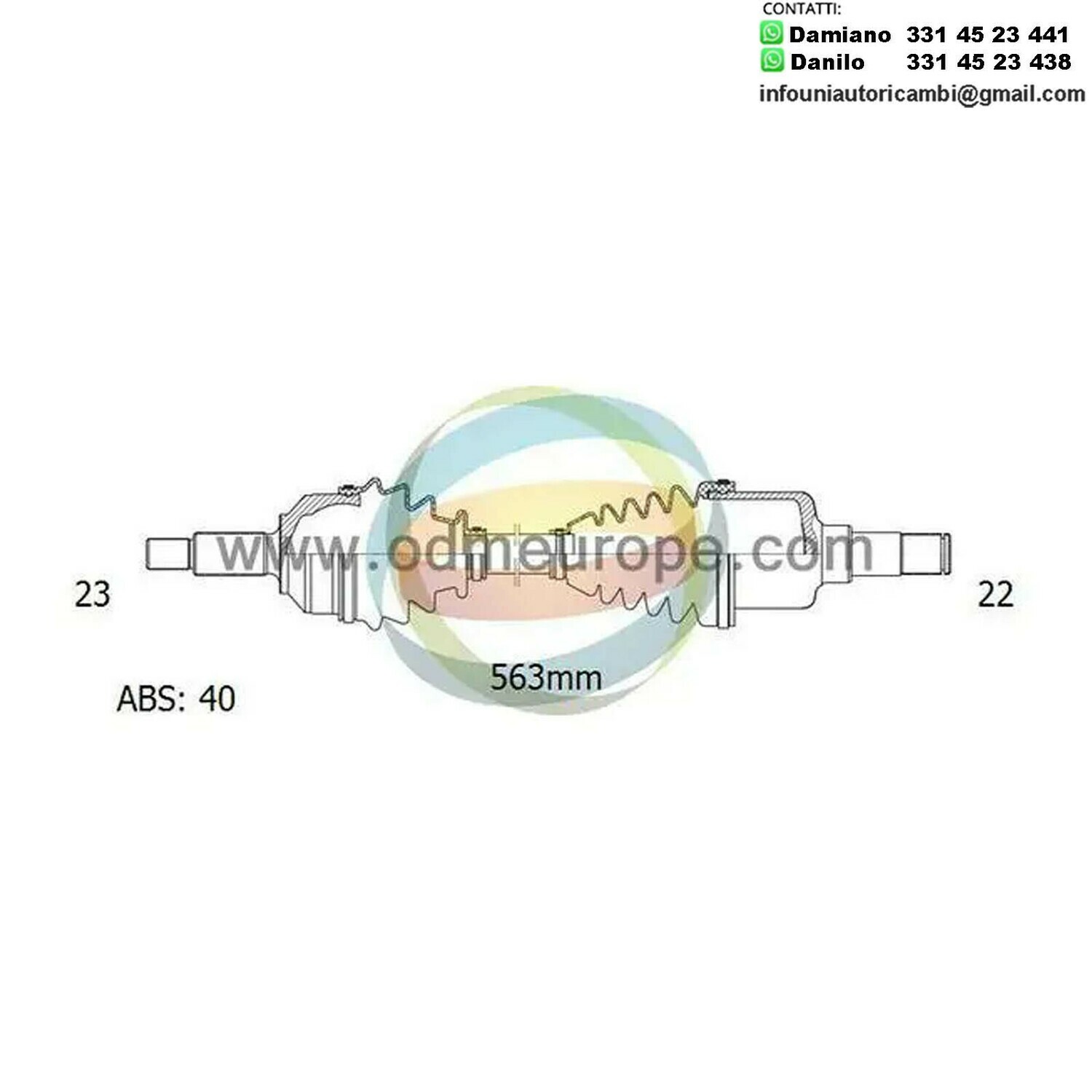 SEMIASSE/ALBERO MOTORE CAMBIO MANUALE ANTERIORE SINISTRO Chevrolet Matiz da 2005 a 2020 / Daewoo Matiz da 2003 a 2005