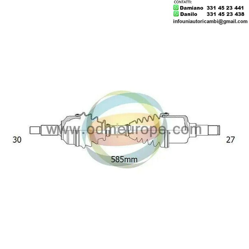 SEMIASSE/ALBERO MOTORE CAMBIO MANUALE ANTERIORE SINISTRO Chevrolet Cruze da 2009 a 2020