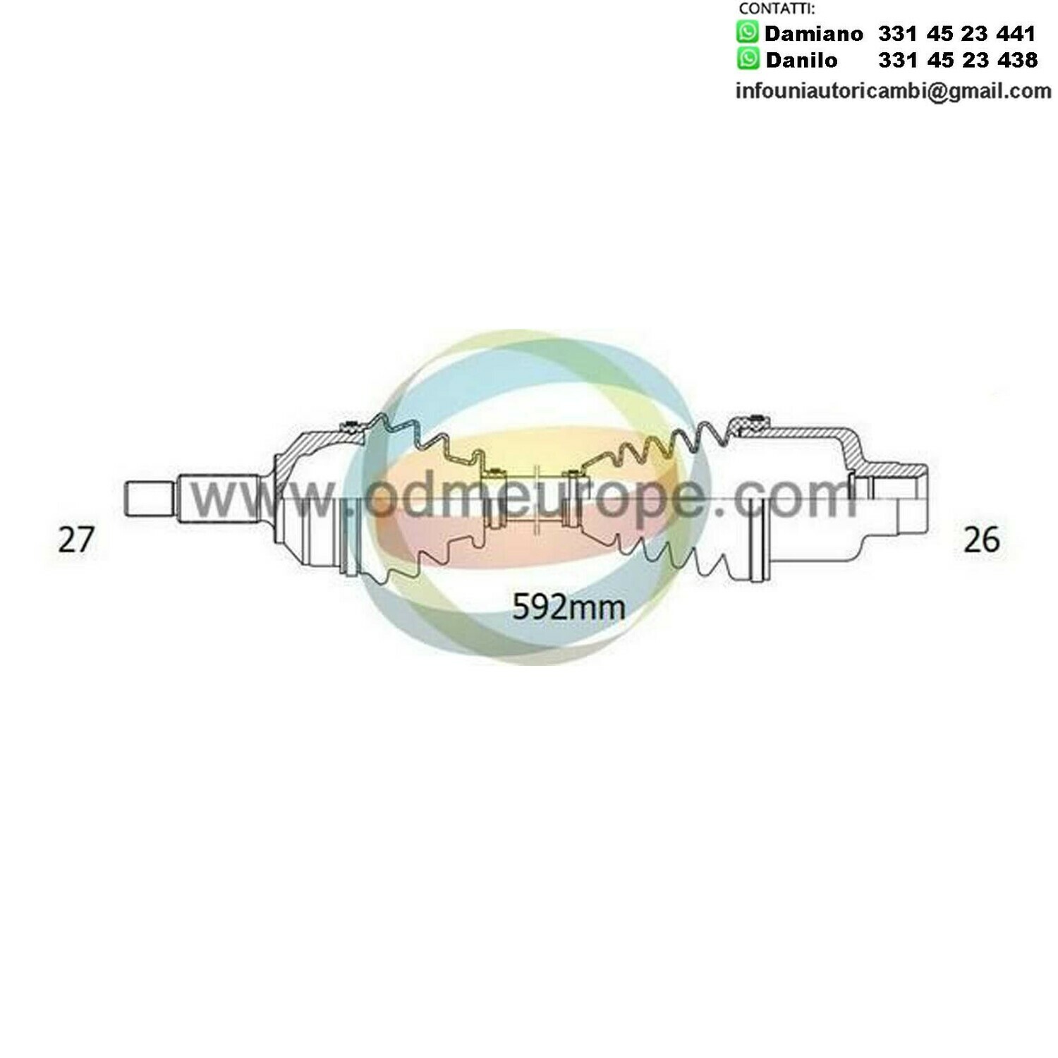 SEMIASSE/ALBERO MOTORE CAMBIO MANUALE / AUTOMATICO Chevrolet	S10 [Blazer] da 1997 a 2005