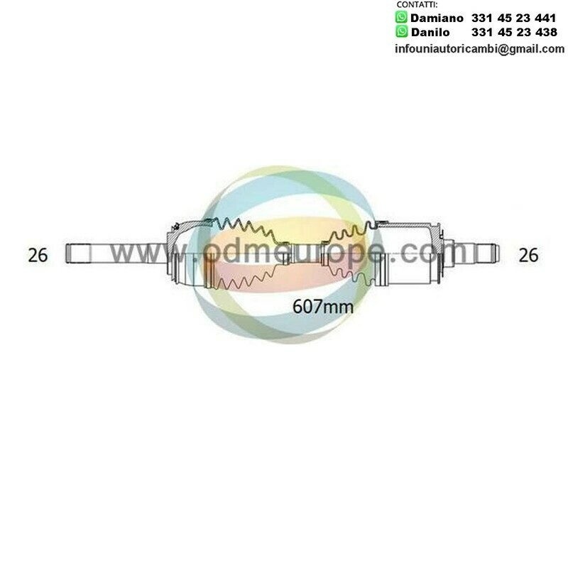 SEMIASSE/ALBERO MOTORE CAMBIO MANUALE / AUTOMATICO ANTERIORE DESTRO Suzuki Grand Vitara XL-7 I da 1998 a 2006