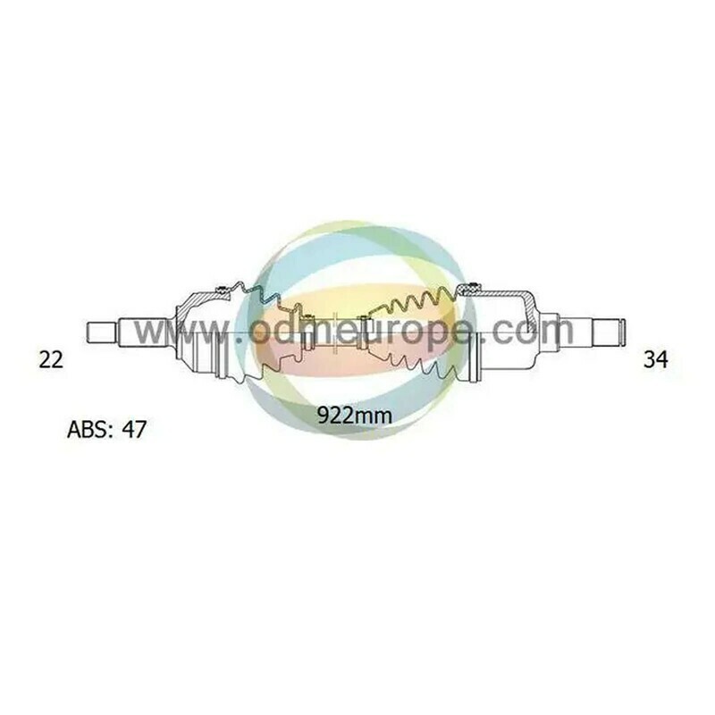 SEMIASSE/ALBERO MOTORE CAMBIO MANUALE ANTERIORE DESTRO Chevrolet Aveo / Kalos da 2003 a 2020 / Daewoo Kalos da 2002 a 2020