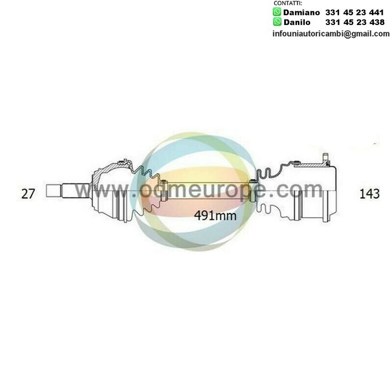 SEMIASSE/ALBERO MOTORE CAMBIO MANUALE / AUTOMATICO Chevrolet	S10 [Blazer] da 1994 a 2005