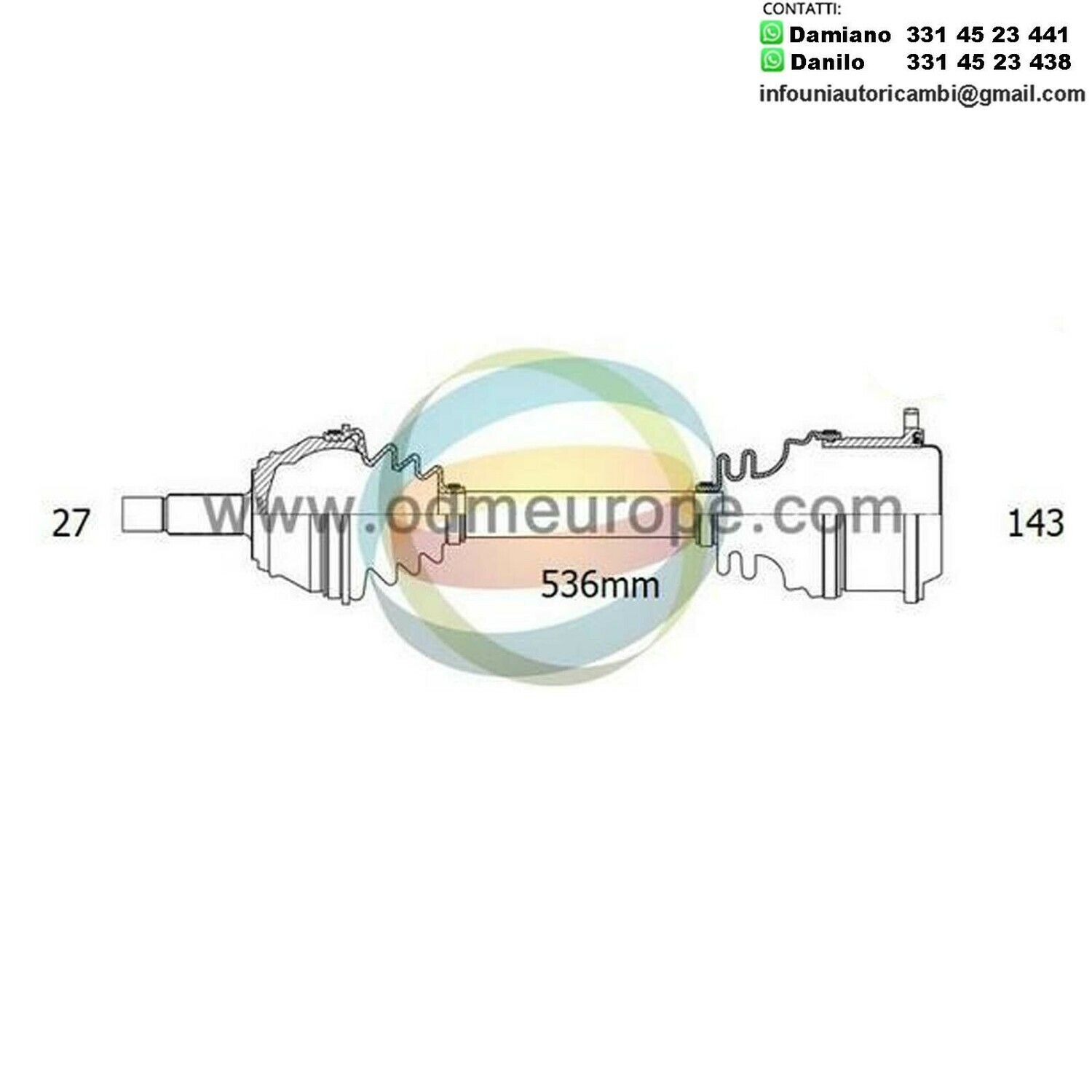 SEMIASSE/ALBERO MOTORE CAMBIO MANUALE / AUTOMATICO Chevrolet	S10 [Blazer] da 1994 a 2005