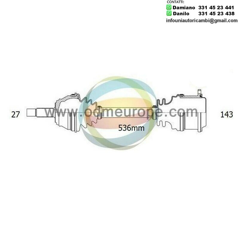 SEMIASSE/ALBERO MOTORE CAMBIO MANUALE / AUTOMATICO Chevrolet	S10 [Blazer] da 1994 a 2005