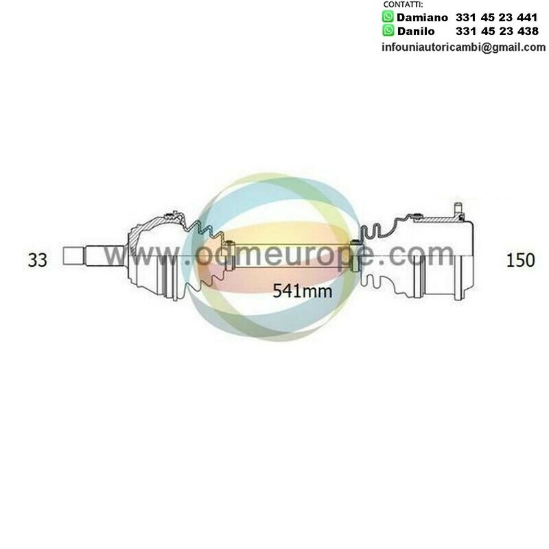 SEMIASSE/ALBERO MOTORE CAMBIO AUTOMATICO Chevrolet	Silverado 1500 da 1999 a 2008