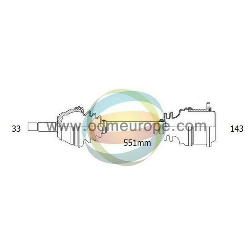 SEMIASSE/ALBERO MOTORE CAMBIO AUTOMATICO ANTERIORE DESTRO Chevrolet Silverado 2500 da 2001 a 2008 / Hummer H2 da 2004 a 2008
