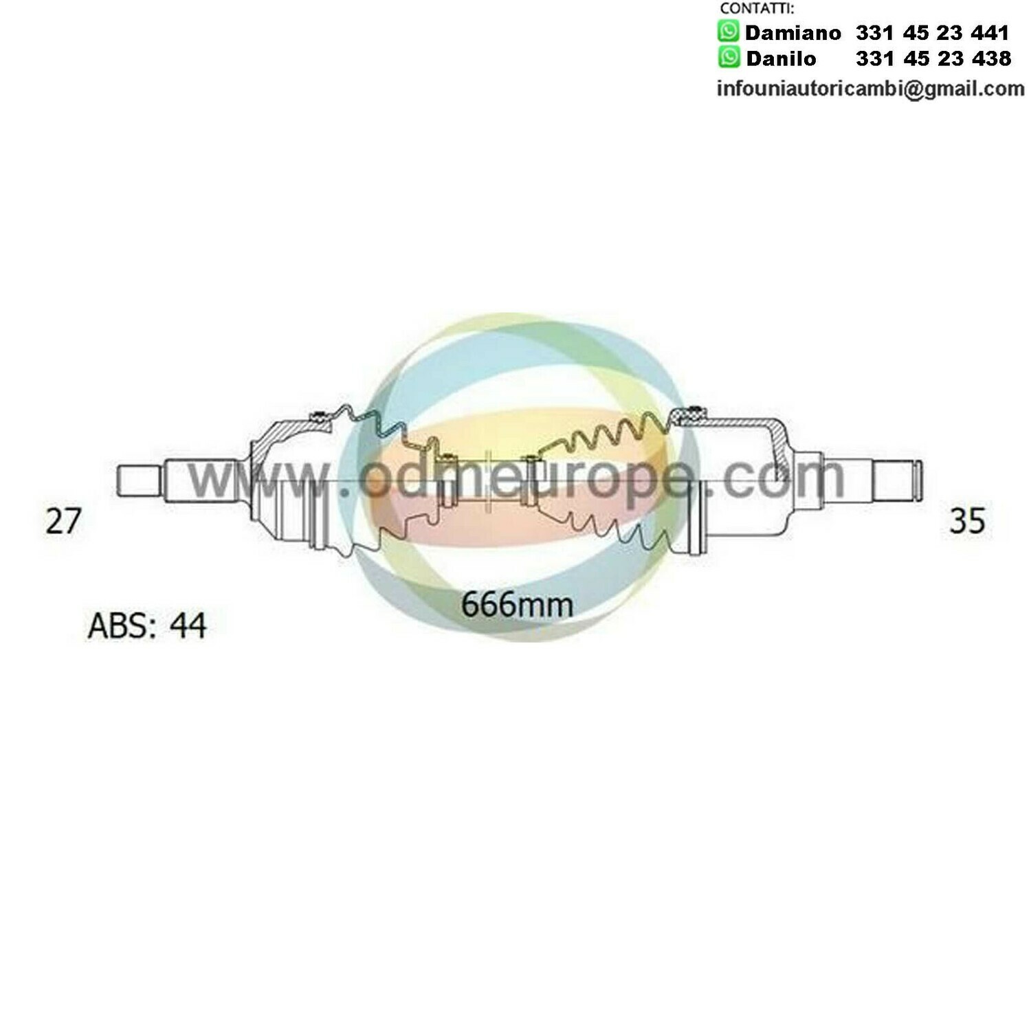 SEMIASSE/ALBERO MOTORE CAMBIO AUTOMATICO ANTERIORE SINISTRO FORD MONDEO I DA 1993- / FORD MONDEO II DA 1996- / FORD COUGAR DA 1998-