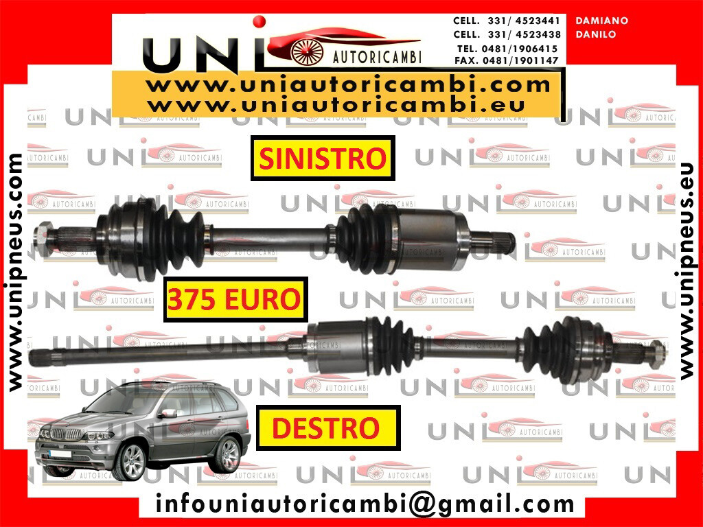 2x Semiassi Anteriori SINISTRO SX + DESTRO DX Cambio Manuale o Automatico per BMW X5 E53 dal 2001-