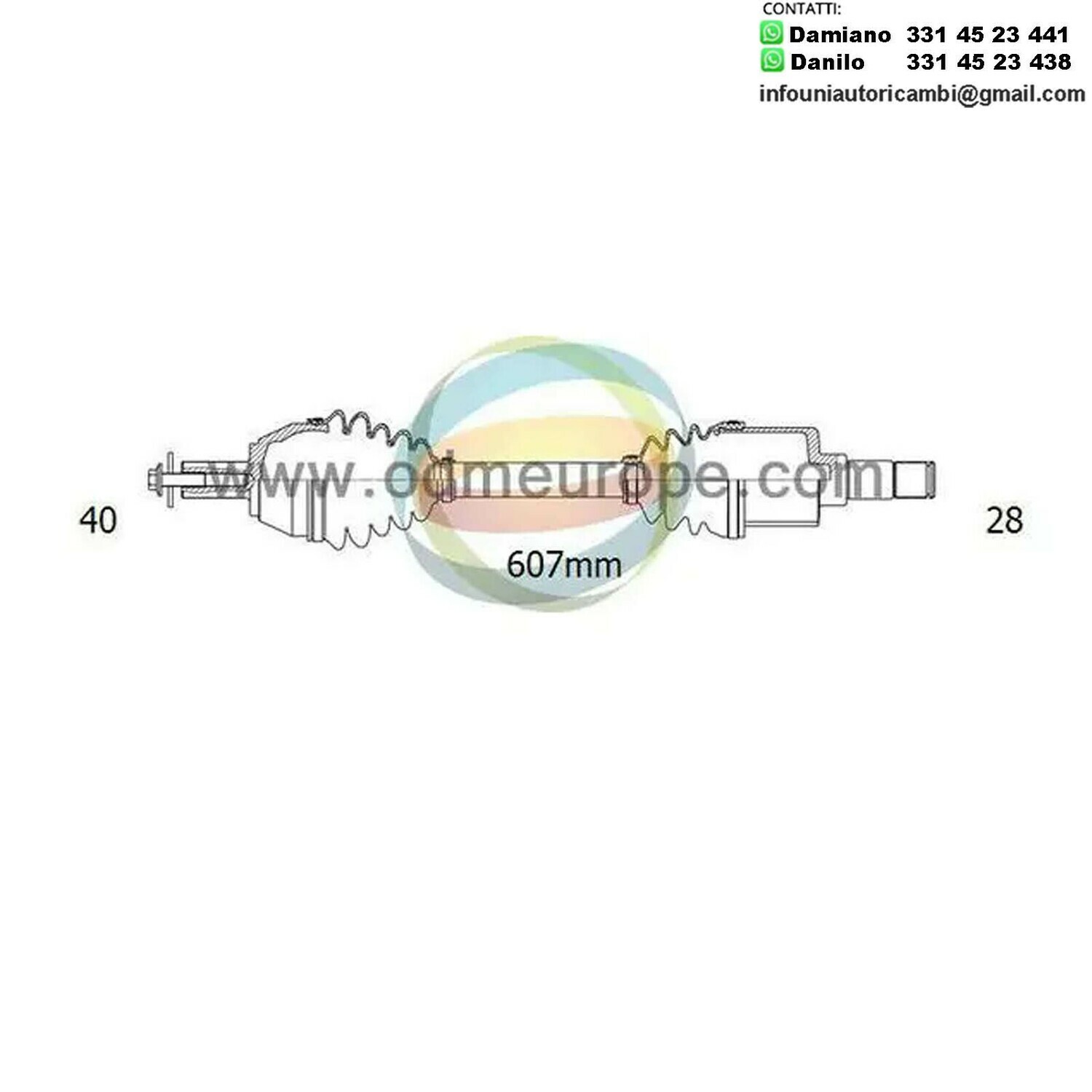 SEMIASSE/ALBERO MOTORE CAMBIO AUTOMATICO ANTERIORE SINISTRO Ford Galaxy / S-Max / Mondeo Mk4 da 2007 a 2015
